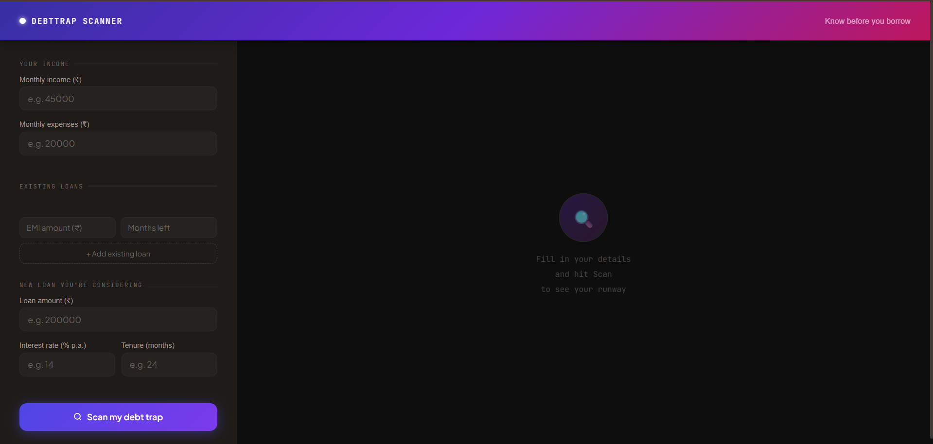 DebtTrap Scanner — Know Before You Borrow | Devpost