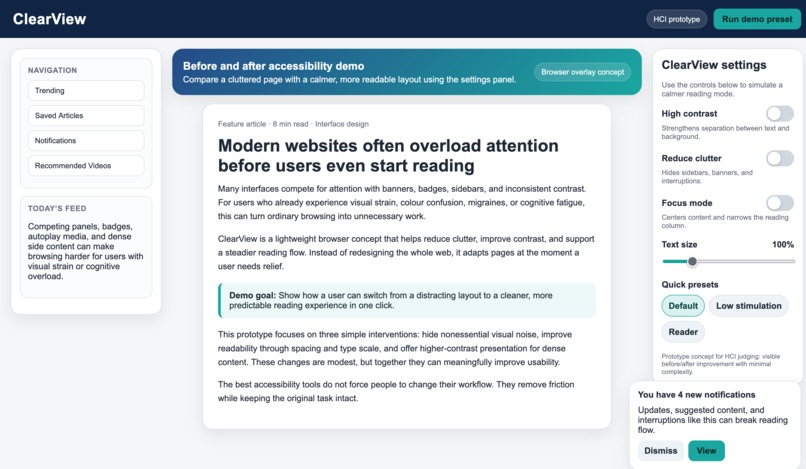 ClearView: A Browser-Based Accessibility Tool – screenshot 3