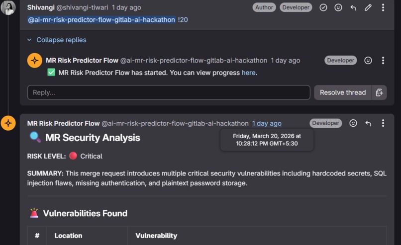 MR Risk Predictor – screenshot 1