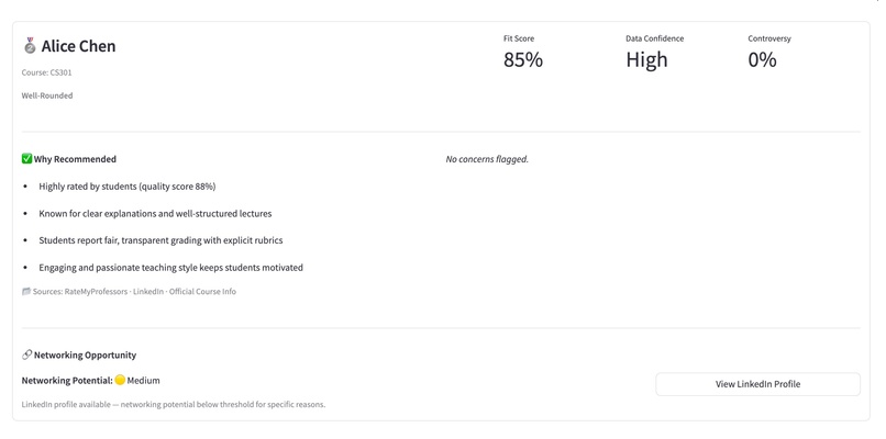 ProfessorMatch – screenshot 3