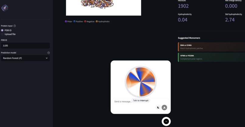 ProteinPRO: Protein Polymer Reactivity Optimizer v1 – screenshot 2