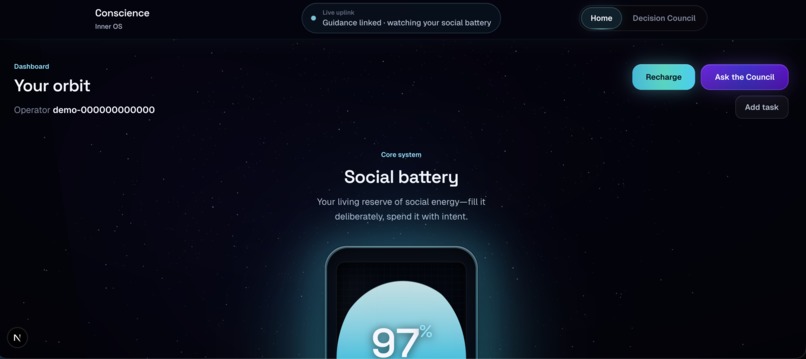 Conscience - Social Energy Calculator – screenshot 1