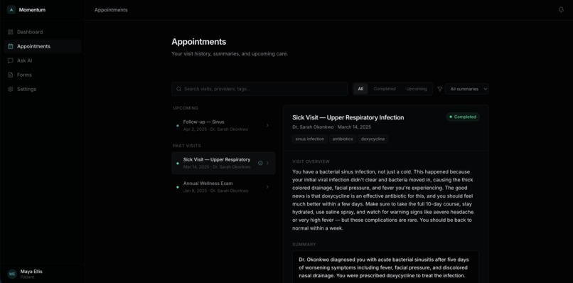 Momentum.AI – screenshot 2
