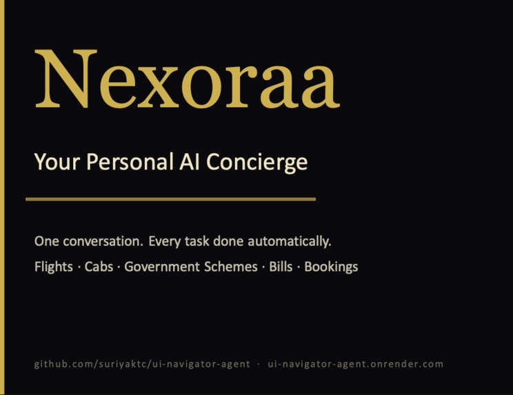 nexoraa - next genaration exploration or ui-navigator-agent – screenshot 1