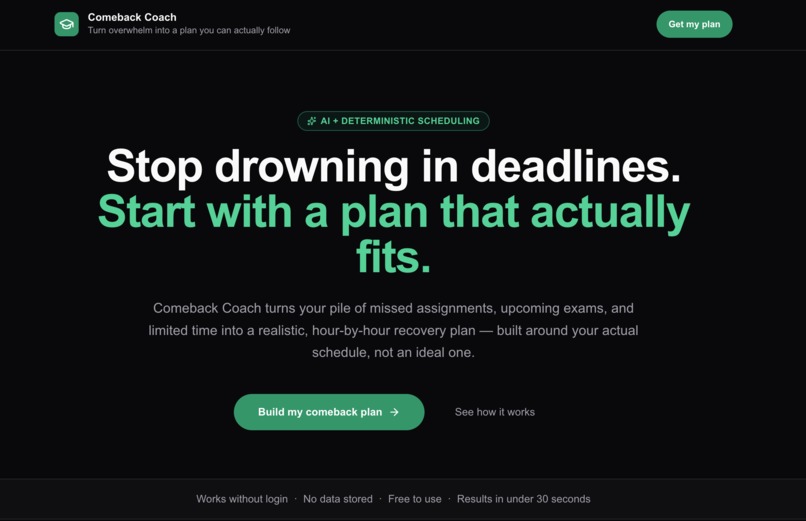 Comeback – screenshot 1
