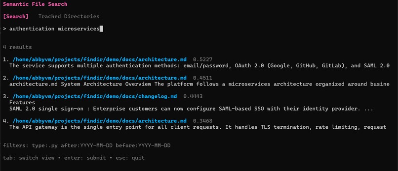Findir – screenshot 1