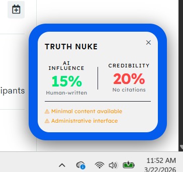 Truth Nuke – screenshot 2
