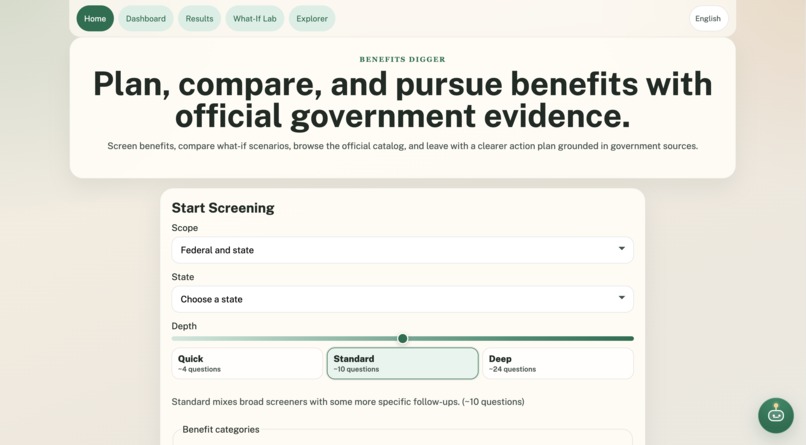 Benefits Digger – screenshot 1