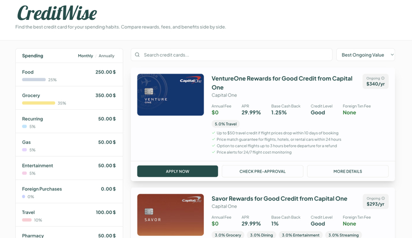CreditWise – screenshot 1