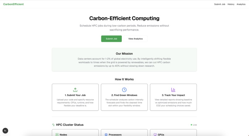 Carbon Efficient Computing – screenshot 1
