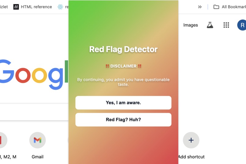 Red Flag Detector - Group #11 – screenshot 1