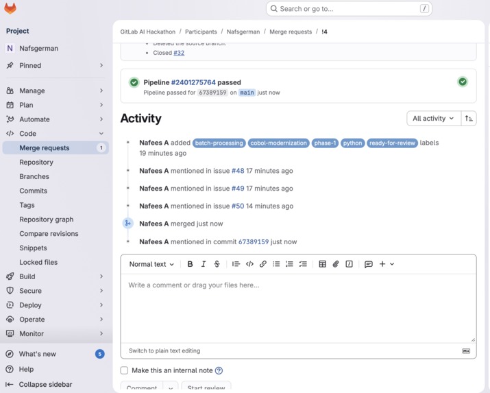 COBOL Compass - Legacy Code Modernization Agent – screenshot 5