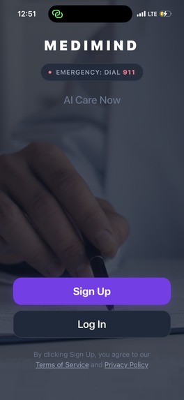 [Table 2] MediMind – screenshot 1