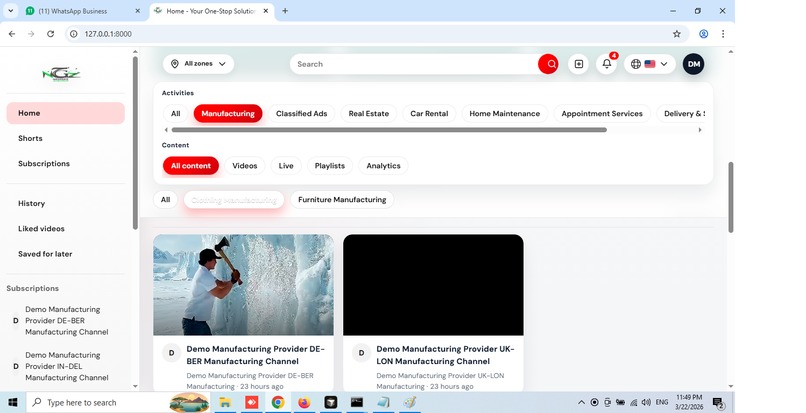Multi-Service Video Commerce Platform – screenshot 3