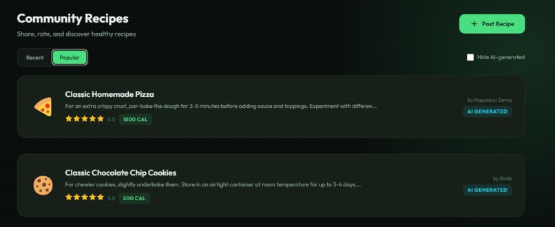 Nutri-Social – screenshot 1