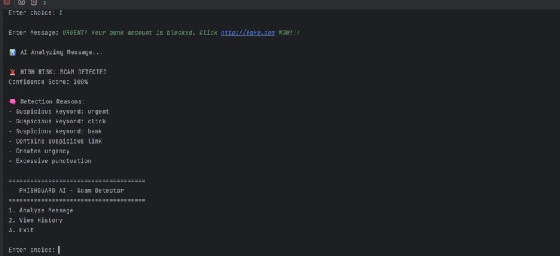 PhishGuard AI – Smart Scam Detection System – screenshot 1