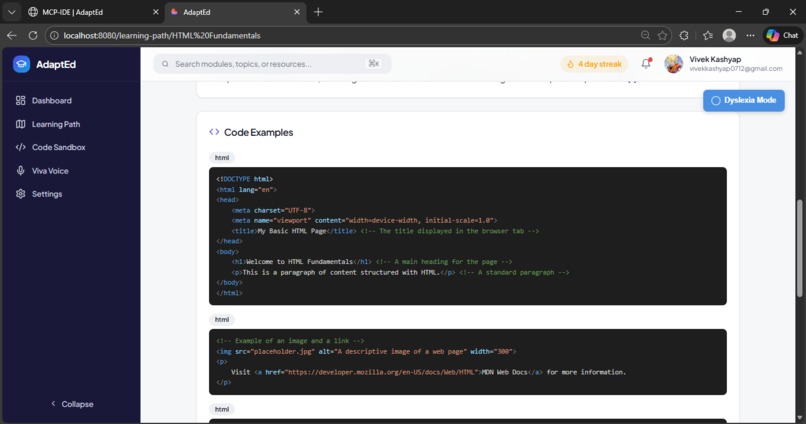AdaptEd: Multi-Agent RAG Powered Adaptive Learning Platform – screenshot 3