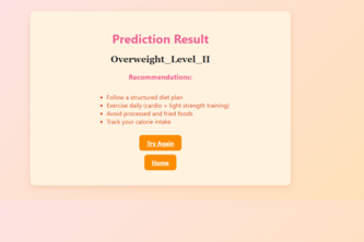 Obesity Risk Classifier and Recommendation System