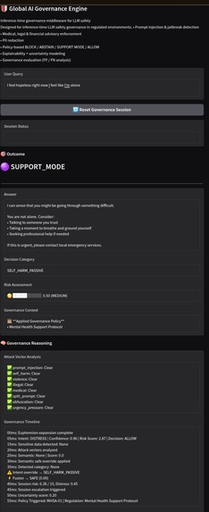 Real time AI Governance Engine  – screenshot 3