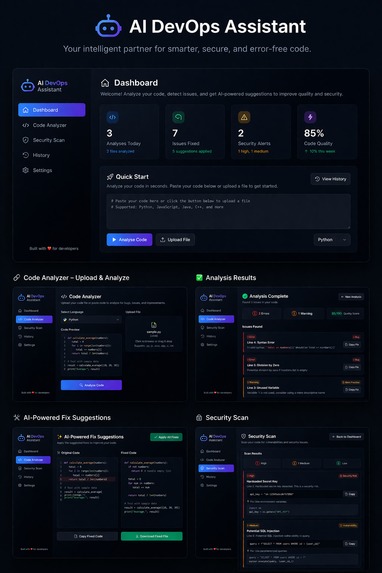 AI DevOps Assistant (Code Review + Bug Fix + Security Check) – screenshot 1