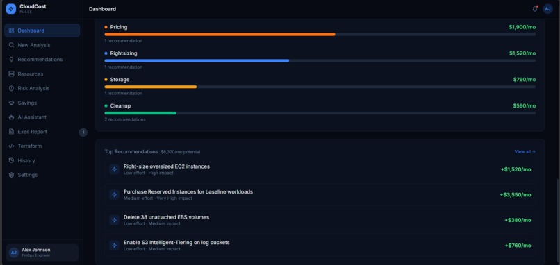 cloud-cost-pulse – screenshot 3