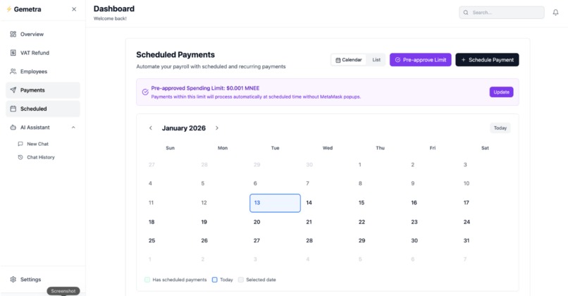 Gemetra-MNEE: Smart Financial Infrastructure Platform – screenshot 2