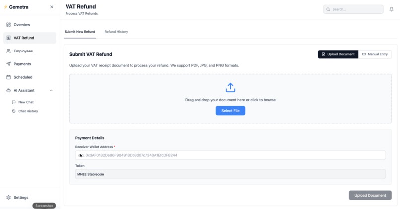 Gemetra-MNEE: Smart Financial Infrastructure Platform – screenshot 3