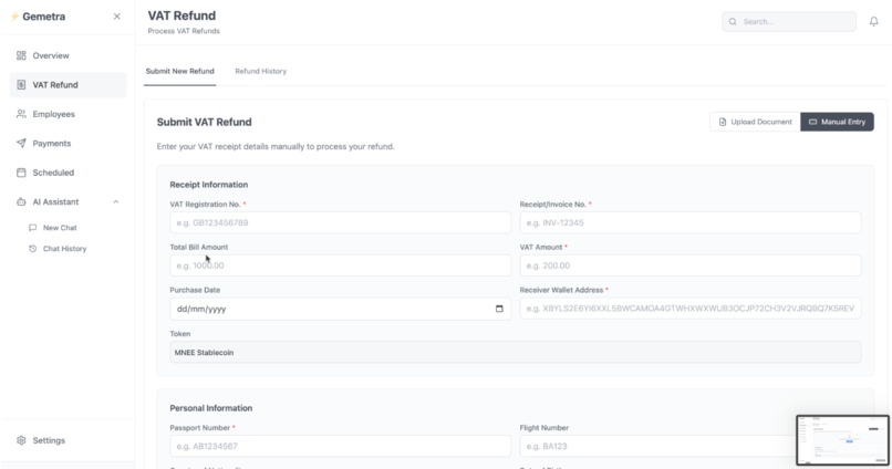 Gemetra-MNEE: Smart Financial Infrastructure Platform – screenshot 4