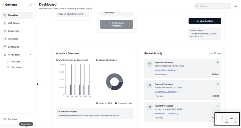 Gemetra-MNEE: Smart Financial Infrastructure Platform – screenshot 10