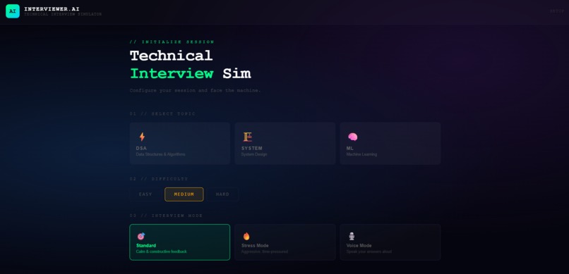 CodeGrill — AI Technical Interview Simulator – screenshot 1