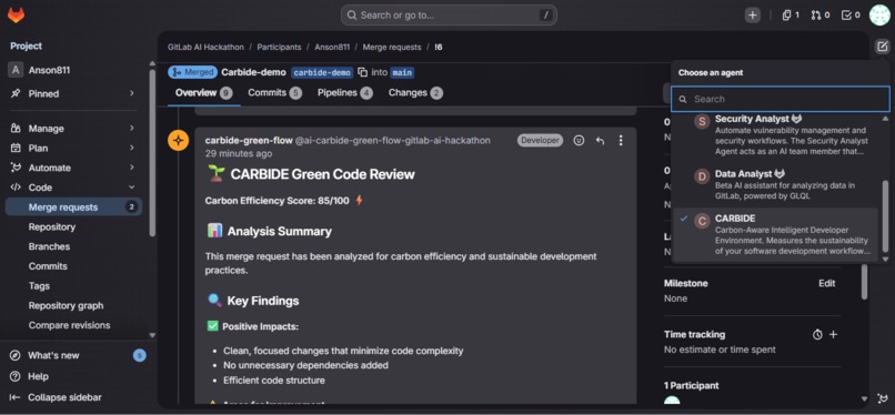 CARBIDE — Carbon-Aware Intelligent Developer Environment – screenshot 5