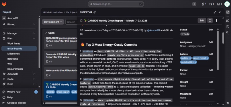 CARBIDE — Carbon-Aware Intelligent Developer Environment – screenshot 11