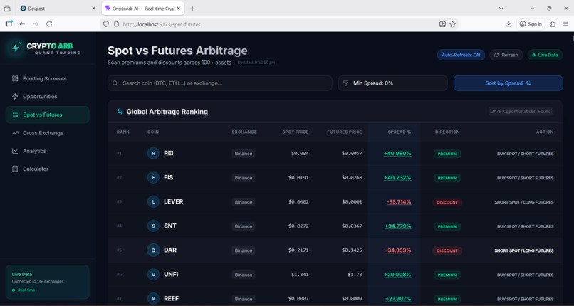 CryptoArb - The Crypto Arbitrage Ai Engine – screenshot 3
