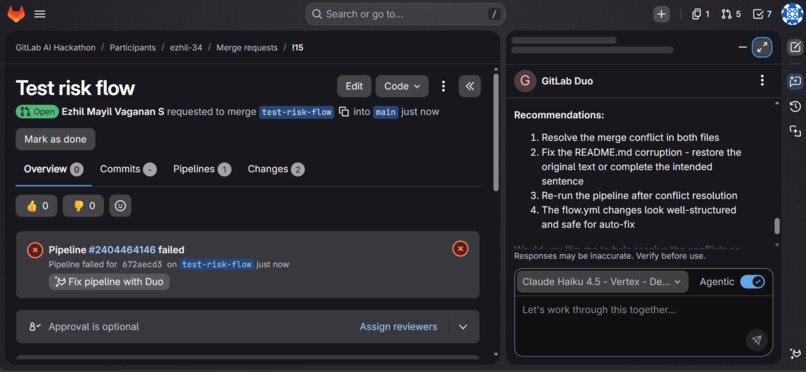 AI Merge Risk Guardian – screenshot 3
