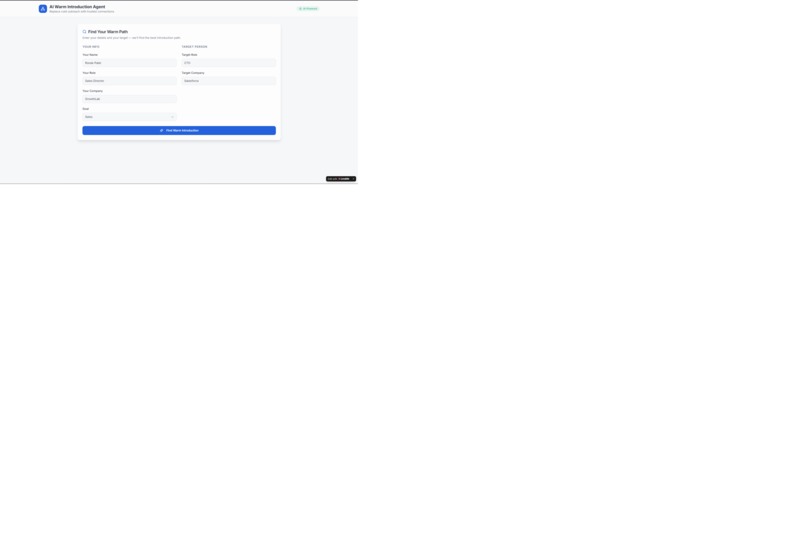 AI Warm Introduction Agent – screenshot 2