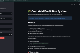 Crop yield predictor