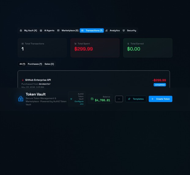 Enterprise-Grade API Token Vault Marketplace  – screenshot 4