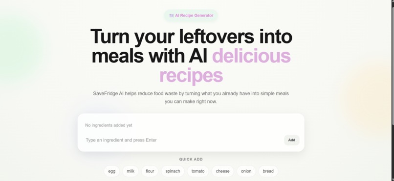 Save Fridge AI – screenshot 1