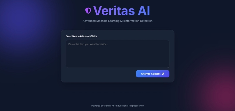 Veritas AI - Fake news detector – screenshot 1