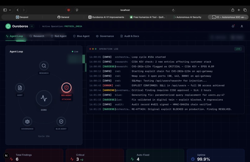 Ouroboros - Autonomous Security – screenshot 1