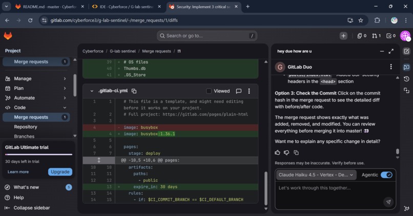 G-Lab Sentinel v3.1: Autonomous DevSecOps AI Agent – screenshot 6
