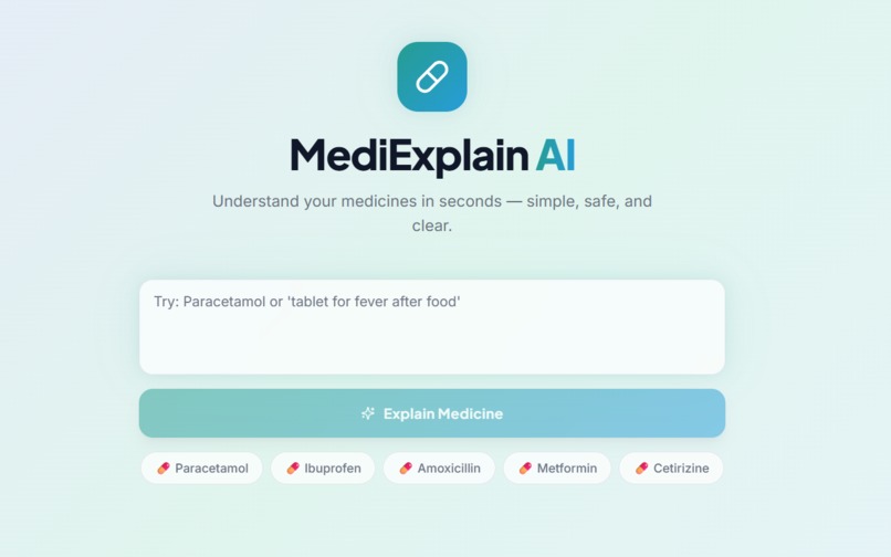 MediExplain AI – screenshot 1