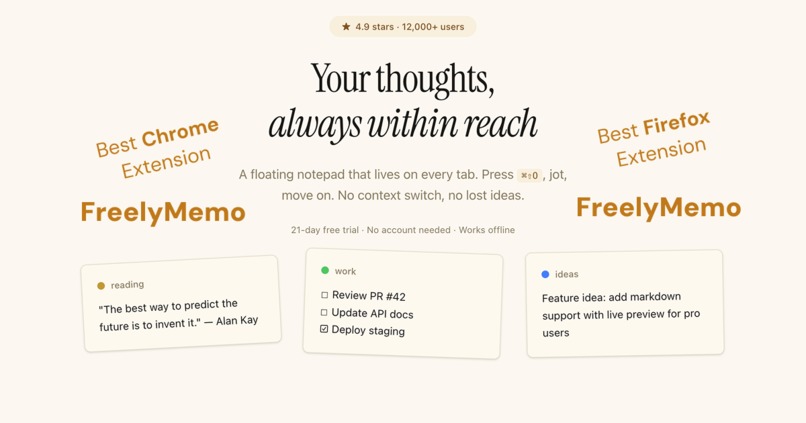 FreelyMemo – screenshot 1