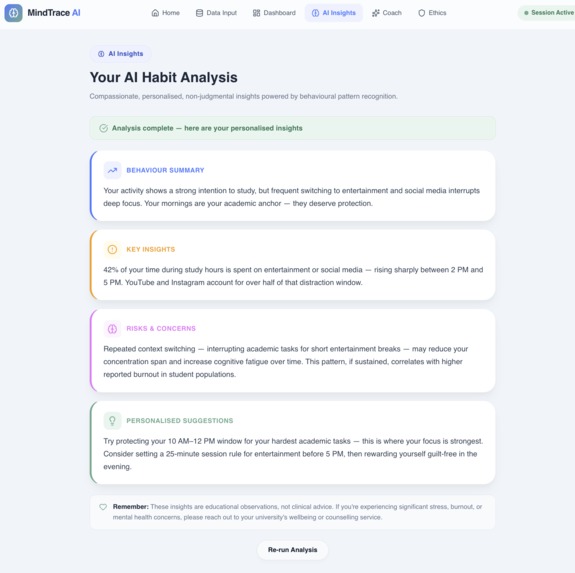 MindTrace AI – screenshot 1