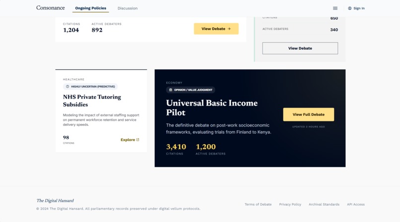 Consonance: ​ AI-powered ​ clarity for complex debates. – screenshot 2