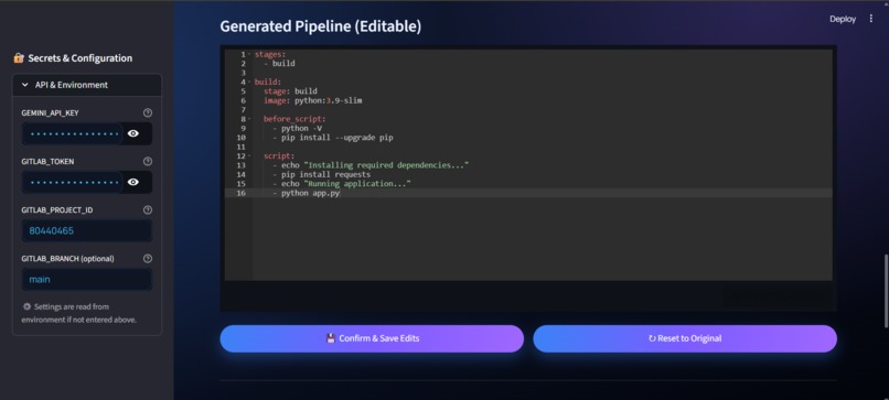 AutoHeal CI – screenshot 1