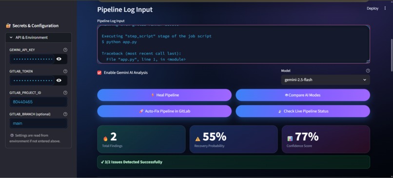 AutoHeal CI – screenshot 4