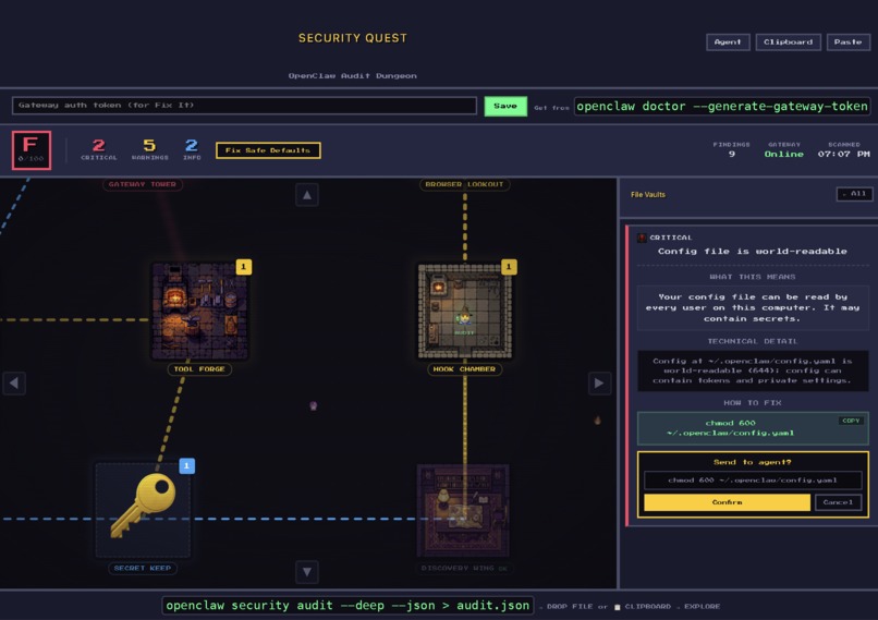 Openclaw Security Quest – screenshot 2