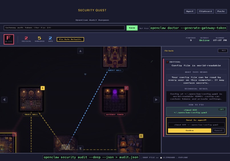 Openclaw Security Quest – screenshot 3