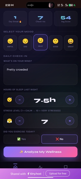 MindCheck– Daily AI Wellness Companion – screenshot 4